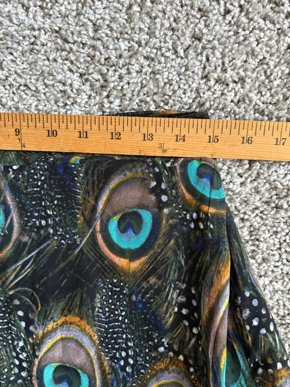 Show Me Your Mumu Women's Sz L Peacock Feather Print Maxi Skirt - Picture 8 of 10